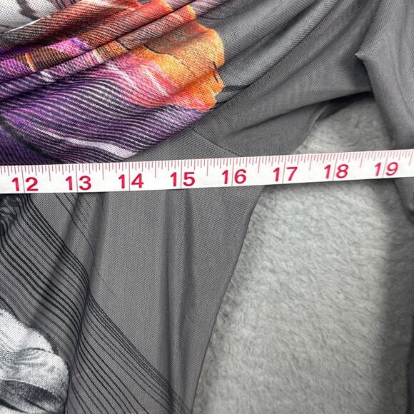 AFRM Maxine Ruched Off the shoulder bodysuit Feather Print Size XL NWOT - Picture 5 of 10